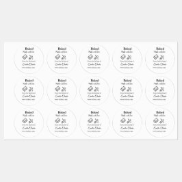 Gebacken mit Liebe Bäckerei Unternehmen hinzufügen Etiketten