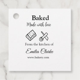 Gebacken mit Liebe Bäckerei Unternehmen hinzufügen Geschenkanhänger