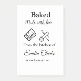 Gebacken mit Liebe Bäckerei Unternehmen hinzufügen Post-it Klebezettel