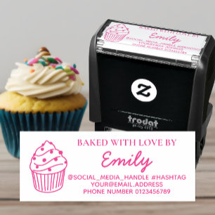 Gebacken mit Liebe Baker's Name Kontakt Informatio Permastempel