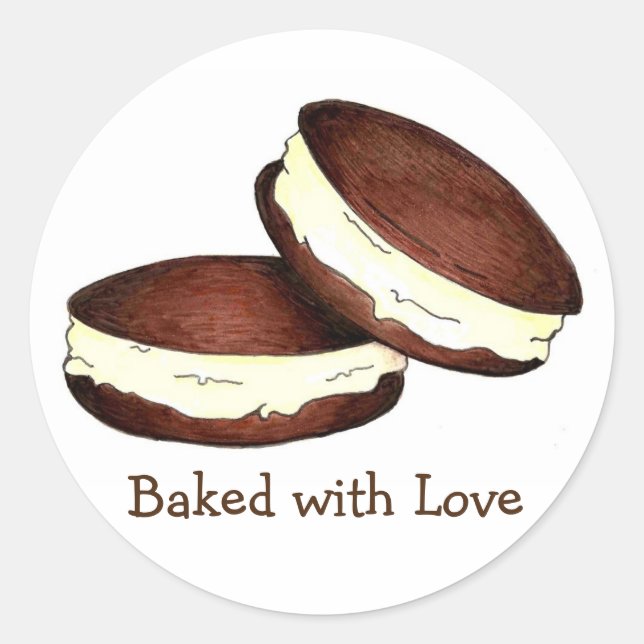 Gebacken mit Liebe Chocolate Whoopie Pie Stickers (Vorderseite)
