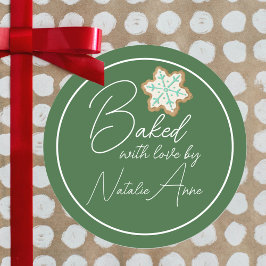 Gebacken mit Liebe Cookie Runder Aufkleber