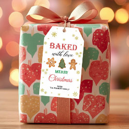 Gebacken mit Liebe Geschenketiketten, Weihnachts-G Geschenkanhänger
