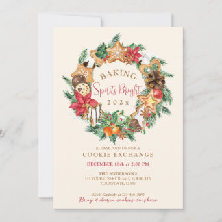 Gebacken mit Liebe Gingerbread Cookies tauschen Einladung