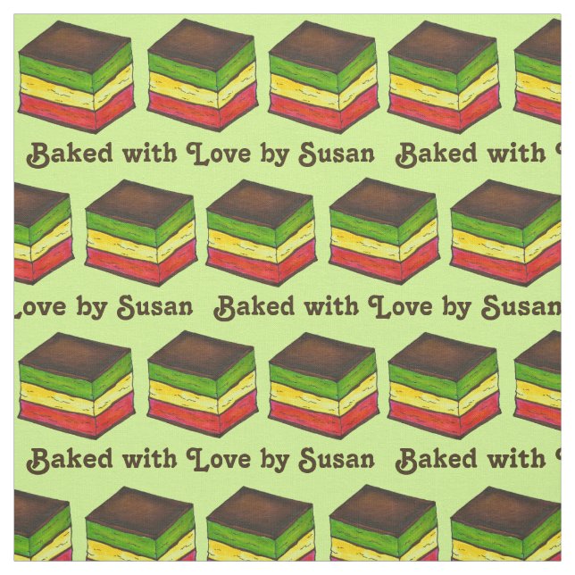 Gebacken mit Liebe Italienische Flagge Sieben Schi Stoff (Muster)