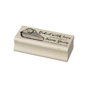 Gebacken mit Liebe Key Limon Pie Slice Bäckerei St Gummistempel