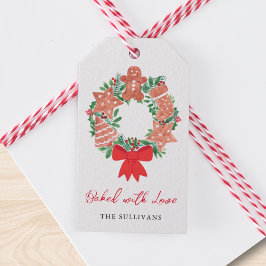Gebacken mit Liebe Lebkuchen Weihnachtsfeiertag Geschenkanhänger