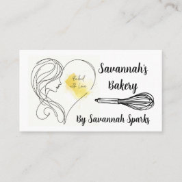 Gebacken mit Liebe Schwarz & Weiß Bäckerei Visitenkarte