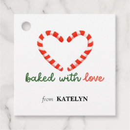 Gebacken mit Liebe - Weihnachtsgeschenk Tag Geschenkanhänger