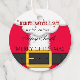 Gebacken mit Liebe Weihnachtsmann Frohe Weihnachte Geschenkanhänger