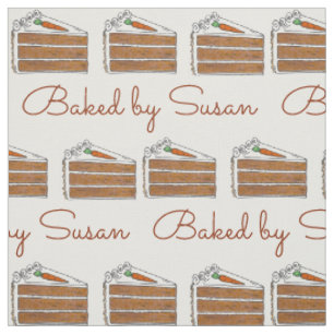Gebacken mit Personalisiertem Karottenkuchen Stoff