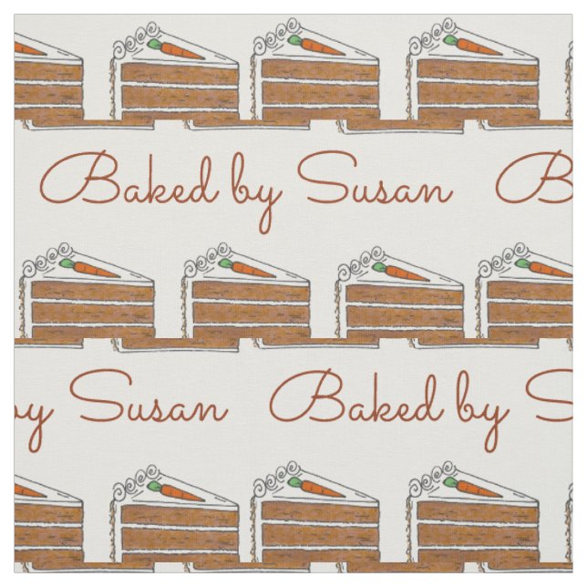 Gebacken mit Personalisiertem Karottenkuchen Stoff (Muster)