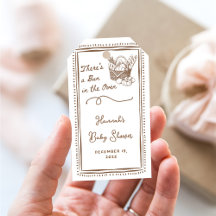 Gebackene braune Brötchen im Ofen Baby Shower Part