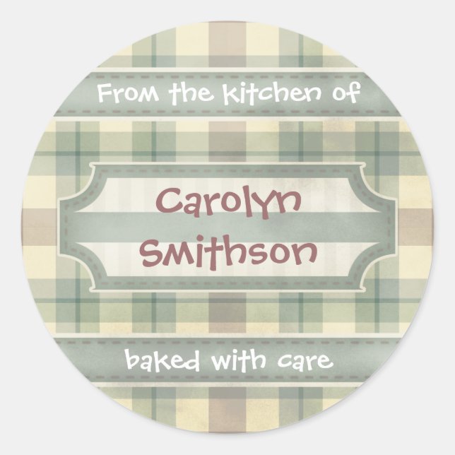 Gebackene Waren von der Küche von Runder Aufkleber (Vorderseite)