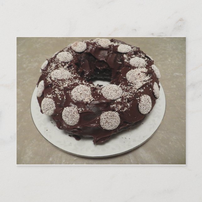 Gebackener Kuchen Postkarte (Vorderseite)