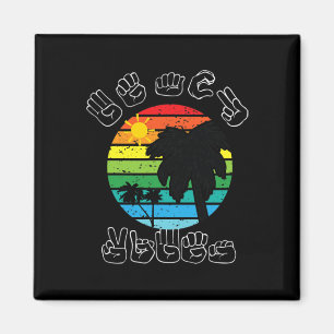 Gebärden Als Gebärdensprache Kleidung Strand Gehör Magnet