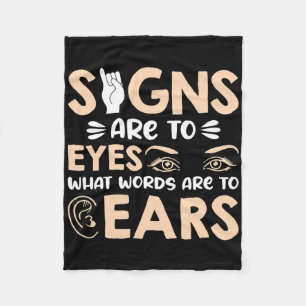 Gebärden in ASL sind meine Worte für meine Augen A Fleecedecke