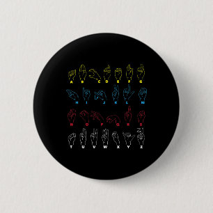 Gebärdenalphabet-Lehrer Amerikanische Gebärdenspra Button
