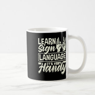 Gebärdenalphabet-Lehrer Amerikanische Gebärdenspra Kaffeetasse