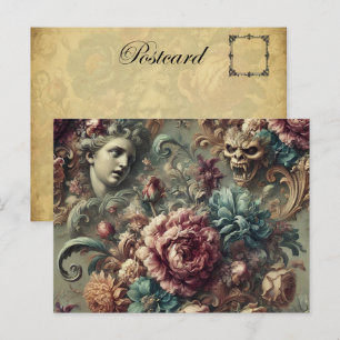 Gebärdener Zorn - Gotisch Viktorianisch Feiertagspostkarte