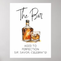 Gebärdenes Whiskey-Bar-Zeichen - druckbar