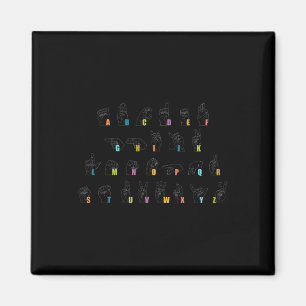 Gebärdensprachalphabet-Design Magnet