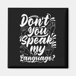 Gebärdensprachalphabet Sprichst Du Nicht Meine Ame Magnet