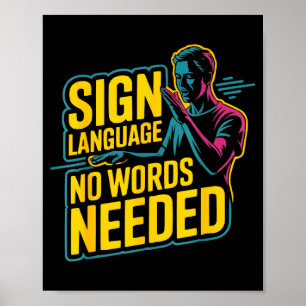 Gebärdensprachdolmetscher Job Gehörlosigkeit dolme Poster