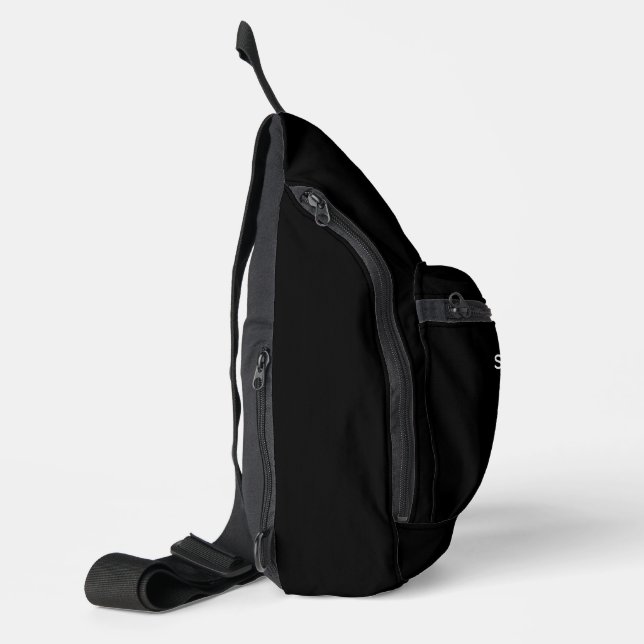 Gebärdensprachdolmetscher Schlinge Tasche Schwarz (Linke Seite)
