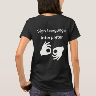 Gebärdensprachdolmetscherin Frauen T-Shirt Schwarz