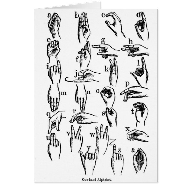 Gebärdensprache Alphabet (Vorne)