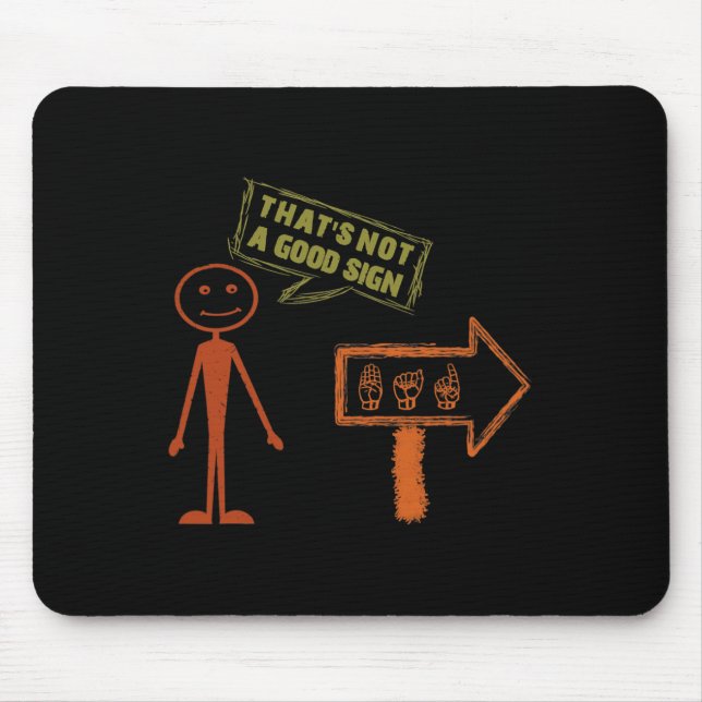 Gebärdensprache ASL American Hand Talking Awarenes Mousepad (Vorne)