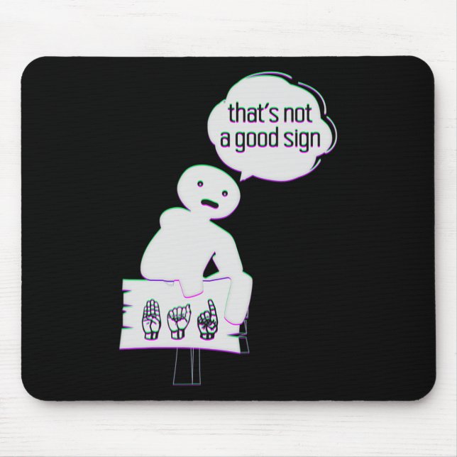 Gebärdensprache ASL American Hand Talking Awarenes Mousepad (Vorne)