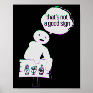 Gebärdensprache ASL American Hand Talking Awarenes Poster