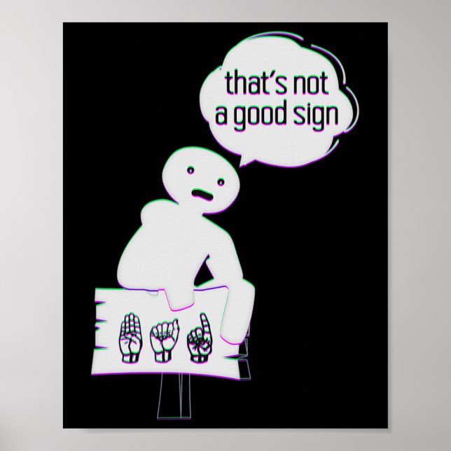 Gebärdensprache ASL American Hand Talking Awarenes Poster (Vorne)