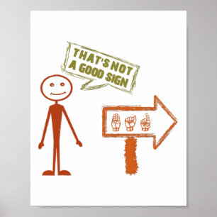 Gebärdensprache ASL American Hand Talking Awarenes Poster