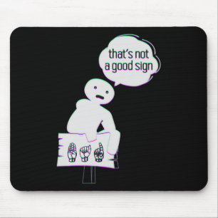 Gebärdensprache Asl Amerikanische Hand Sprachbewus Mousepad