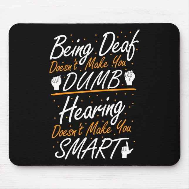 Gebärdensprache - Asl Deaf Pride Mousepad (Vorne)