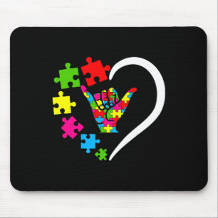 Gebärdensprache Asl Liebe Autismus-Bewusstseins-Ta Mousepad