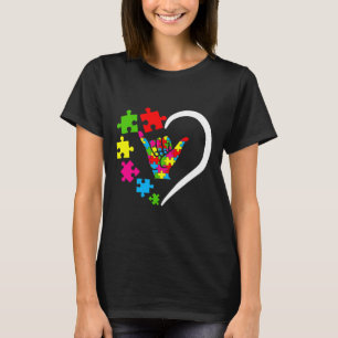 Gebärdensprache Asl Liebe Autismus-Bewusstseinstag T-Shirt