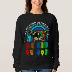 Gebärdensprache Butterfly Autismus Aufklärung Mona Sweatshirt