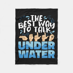 Gebärdensprache die beste Art, Unterwasser zu spre Fleecedecke