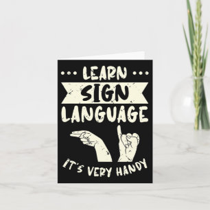 Gebärdensprache Es ist sehr praktisch, wenn man we Karte
