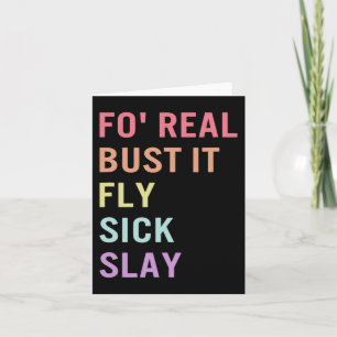 Gebärdensprache Fo Real Knall es ASL Slang Tee Tau Karte