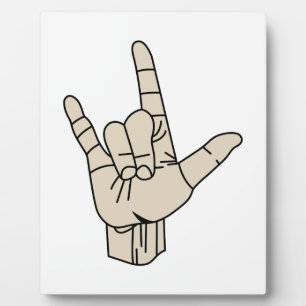 Gebärdensprache Fotoplatte