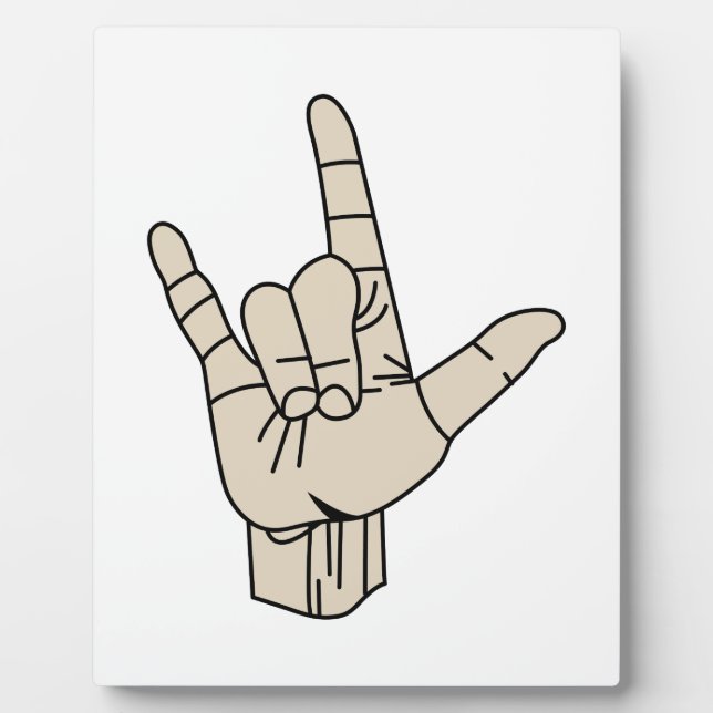 Gebärdensprache Fotoplatte (Vorderseite)