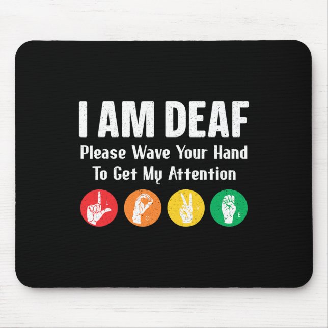 Gebärdensprache Handdolmetscher als tiefes Bewusst Mousepad (Vorne)