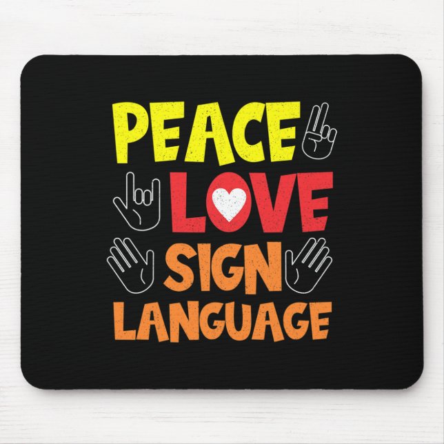 Gebärdensprache Handdolmetscher als tiefes Bewusst Mousepad (Vorne)