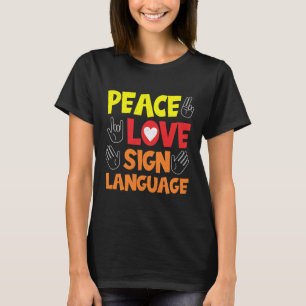 Gebärdensprache Handdolmetscher als tiefes Bewusst T-Shirt