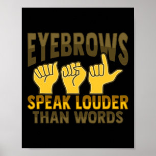 Gebärdensprache Handgeste Gehörlos Hörverlust Bewu Poster